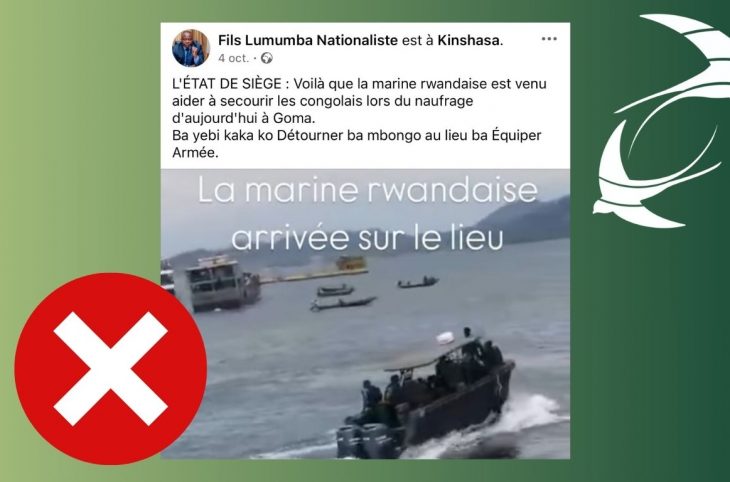 La marine rwandaise n’a pas secouru les rescapés du naufrage du MV Merdi sur le lac Kivu