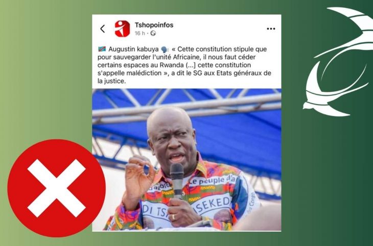 🎧 Non, la Constitution de la RDC n’a pas été rédigée à l’étranger par des étrangers et ne permet pas de céder des terres à un autre pays